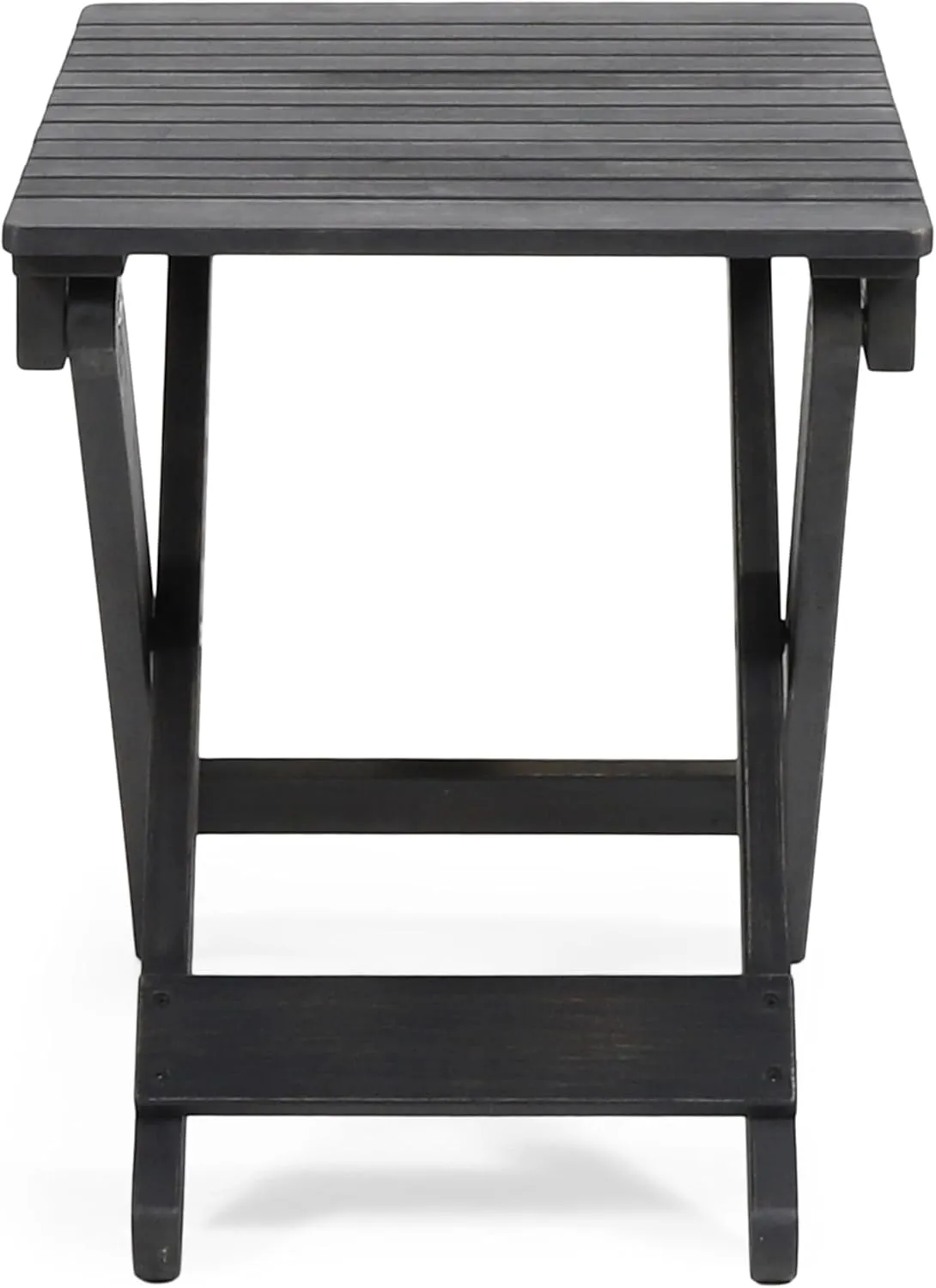 Foldable Outdoor Side Table, Portable Accent Table, Folding Square Table for Balcony, Plants,Pool,Patio,Garden,Deck,Indoor,Outdoor (Dark Gray)