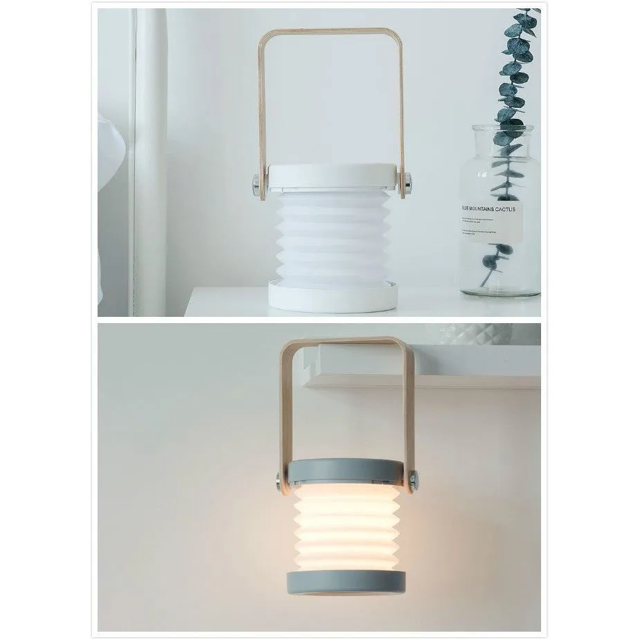Foldable Touch Dimmable Reading LED Night Light Portable Lantern Lamp USB Rechargeable For Home Decor