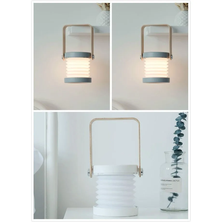 Foldable Touch Dimmable Reading LED Night Light Portable Lantern Lamp USB Rechargeable For Home Decor