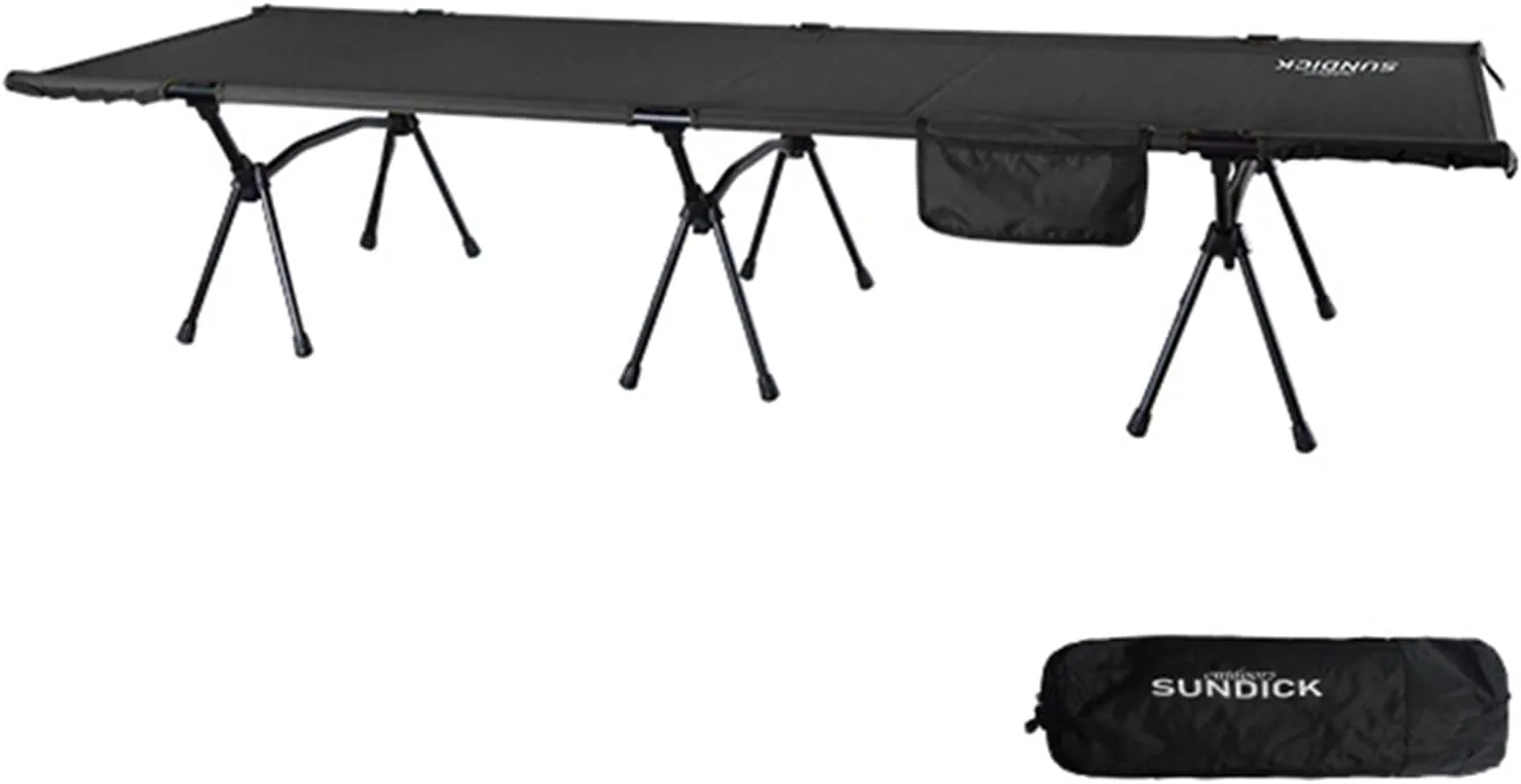 Folding Camping Cot with Leg Extenders Portable Camping Sleeping Cot Outdoor Bed for Camping Hiking Traveling Backpacking