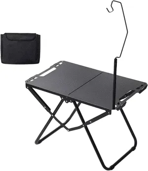 Folding Camping Table Compact Stand Practical Sturdy Camp Table with Carry Bag for Fishing Beach Hiking Outdoor Cooking Patio