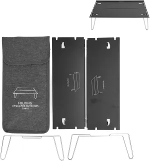 Folding Camping Table Outdoor Portable Aluminum Alloy Ultra Light Mini Folding Table Multifunction Camping Table Black