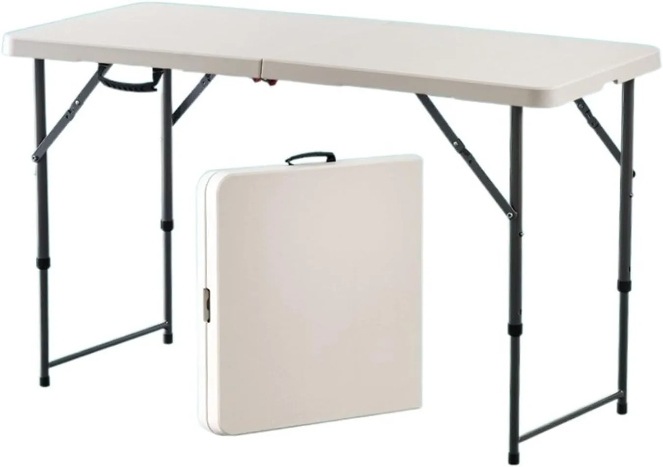 Folding Dining Table Outdoor Folding Conference Table Foldable Camping Table Outdoor Camping Folding Table Portable Office Stall Long Table (Color : 1.2m White)