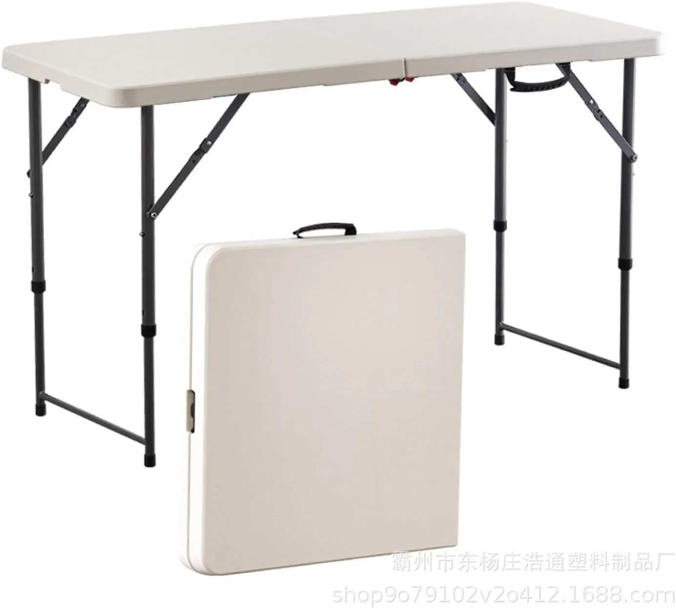 Folding Dining Table Outdoor Folding Conference Table Foldable Camping Table Outdoor Camping Folding Table Portable Office Stall Long Table (Color : 1.2m White)