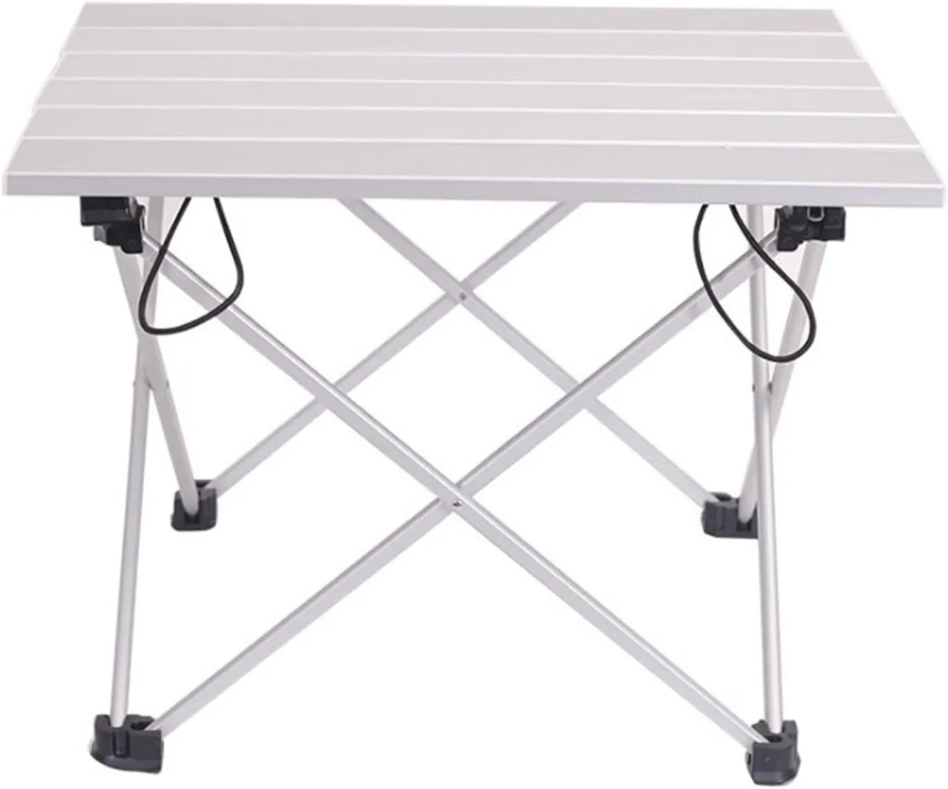 Folding Dining Table Ultra-Light Table Blue Pink Gray Small Portable Aluminum Folding Table Outdoor Dinner Hiking Camping BBQ Traveling Desk Alloy (Color : Light Gray)