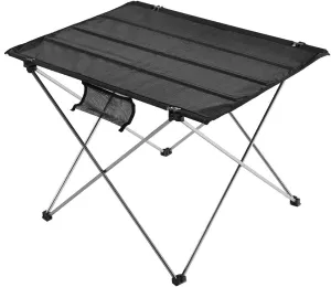 Folding Picnic Table Aluminium BBQ Table Portable Lightweight Folding Camping Table Outdoor Camping Picnic Hiking (Large Silver Stand)