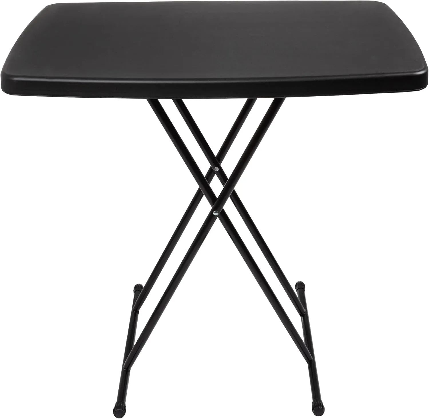 Folding Table - Lightweight Portable Folding Desk - Small Plastic Table for Camping, Playing Cards, and Crafting by Everyday Home (Black)