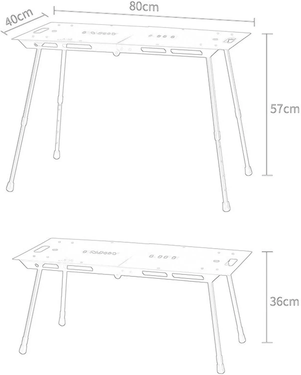 Folding Table Portable Camping Table Compact Lightweight Desk Outdoor Table for Backpacking Patio Backyard Barbecue, Green