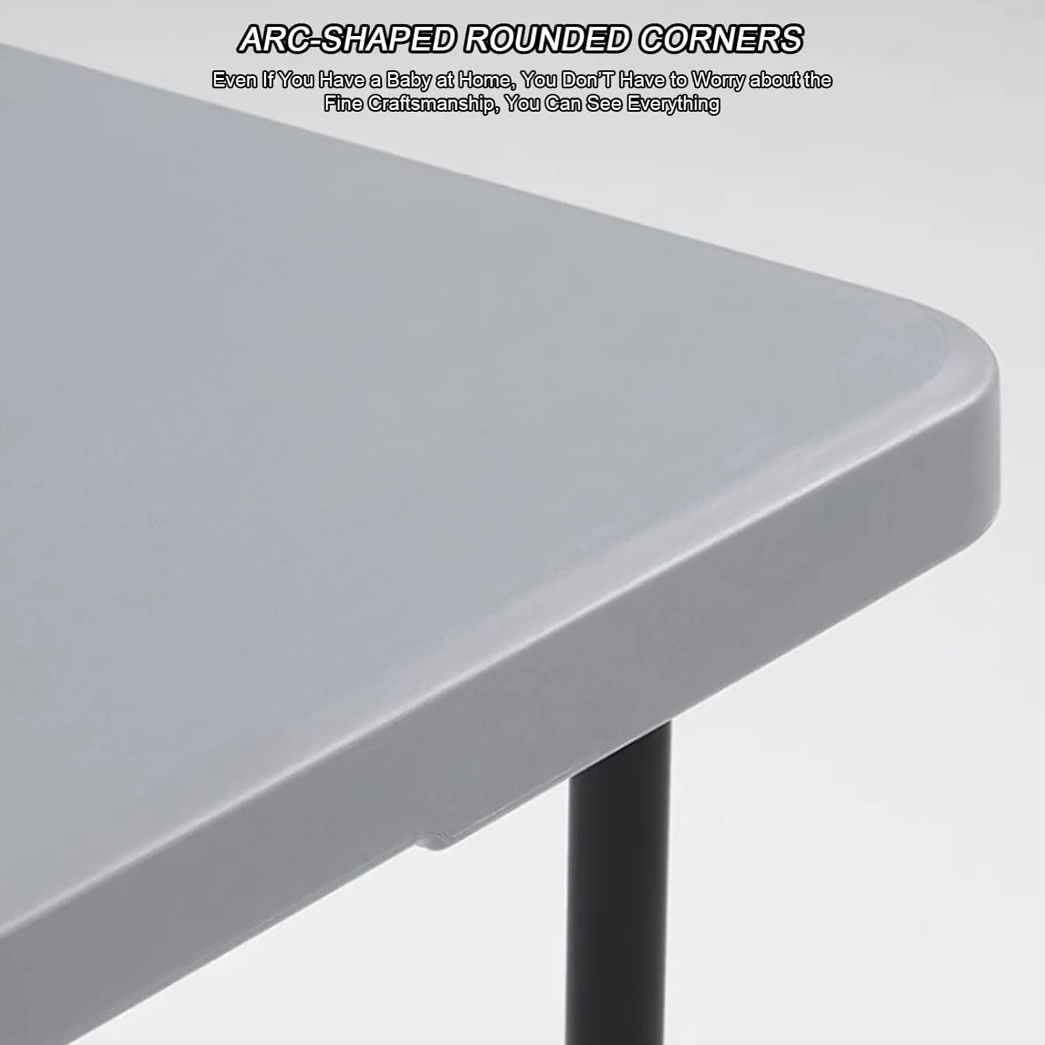 Folding Table with Adjustable Legs (50-74) Cm Portable Adjustable Camping Table That Fold Up Kitchen Work Top Table Foldable Table Trestle Table