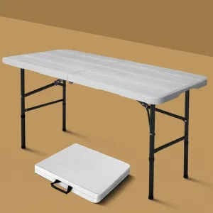 Folding Table with Adjustable Legs (50-74) Cm Portable Adjustable Camping Table That Fold Up Kitchen Work Top Table Foldable Table Trestle Table