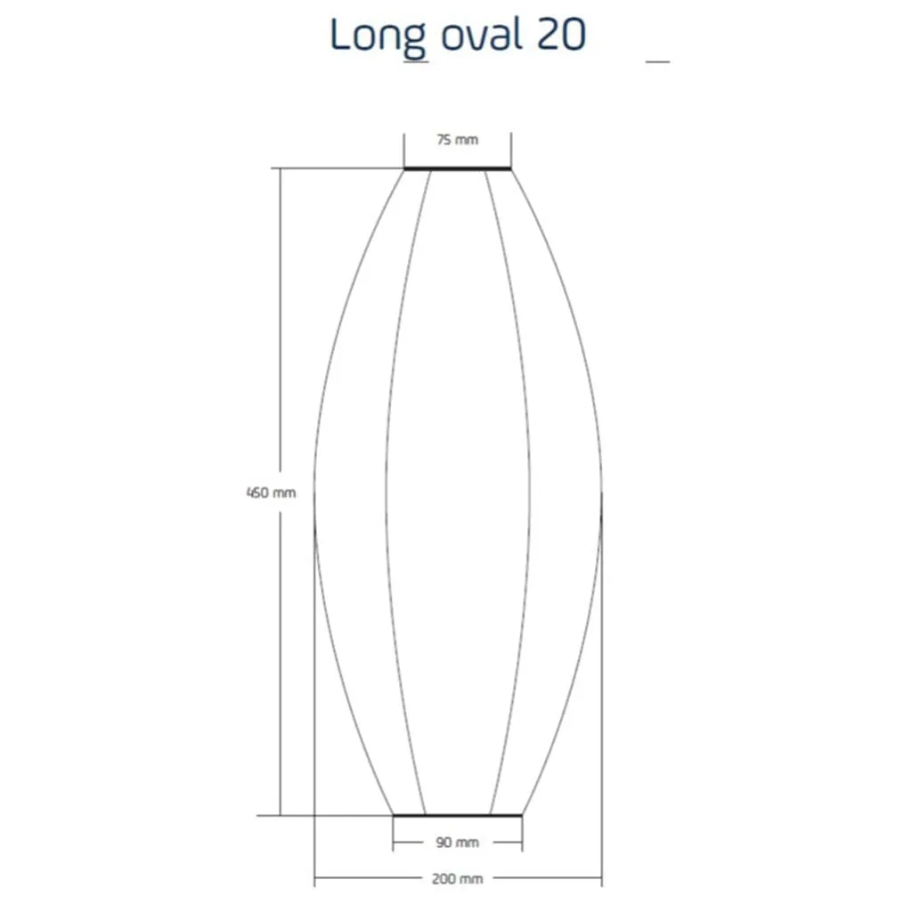 Folia Long Oval 20 - Light Taupe - Solar Lantern