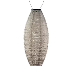 Folia Long Oval 20 - Light Taupe - Solar Lantern
