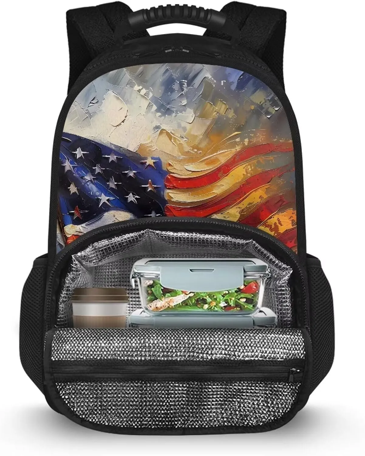 FOR U DESIGNS Backpack Cooler with Storage Asethetic Travel Backpack for Women 17 Inch Lightweight Backpack