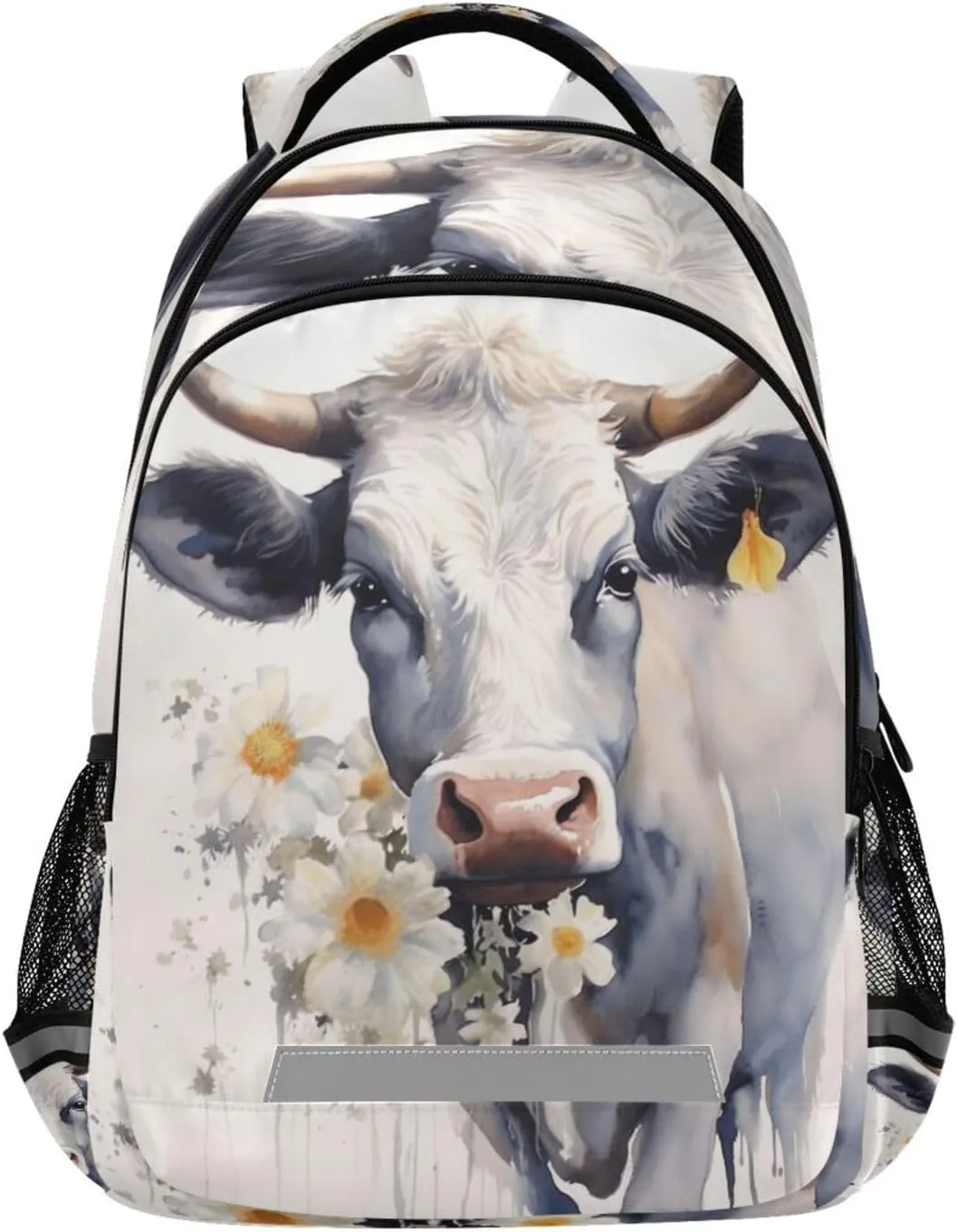 Funny Cow Design Waterproof Backpack - Casual Outdoor Sports Daypack with Ergonomic Shoulder Straps#622