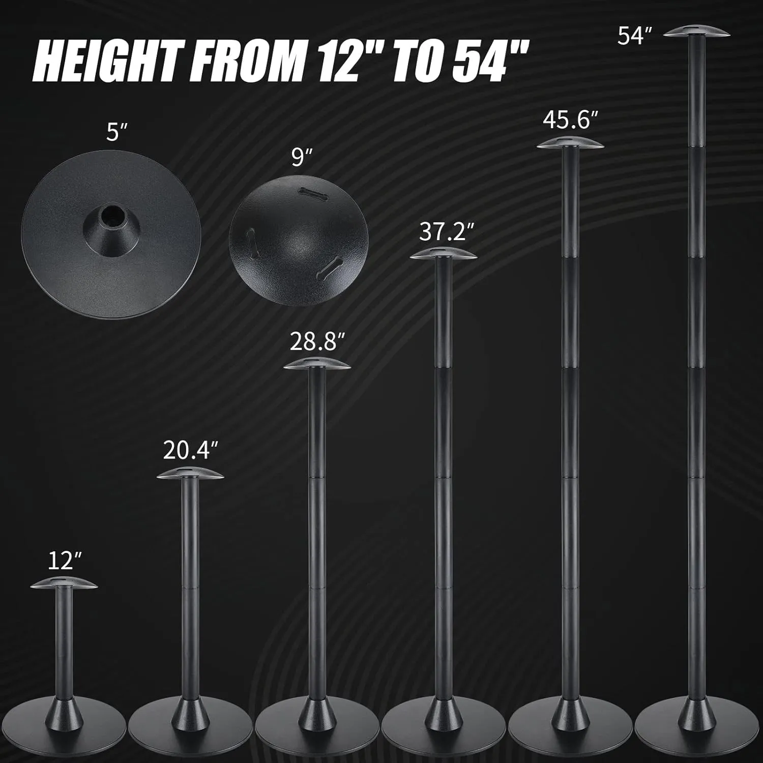 Funtery 4 Pcs Boat Cover Support Pole Adjustable Boat Cover Support System ABS Plastic Pole Jon Accessories for Fishing Bass Pontoon Trailer