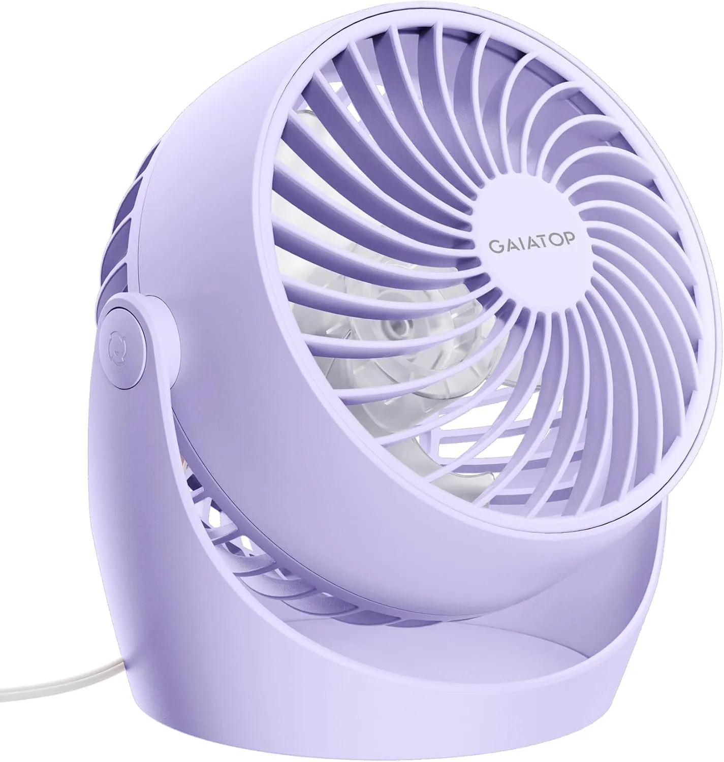Gaiatop Desk Fan, 5-Inch Portable Electric Table Desktop Air Circulator Fans, Small but Powerful with 3 Speed 360° Adjustable Tilt for Cooling Home Dorm Office Bedroom Bathroom Kitchen, Purple