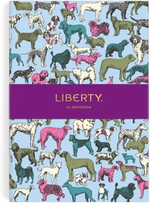 Galison Liberty Best In Show A5 Journal from 136 Lined Pages with Gilded Edges, 5.25 x 7.25, Softcover Journal, Beautiful Dog Print from Liberty London