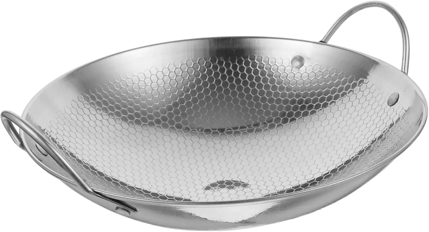 Garneck Dry Pot Wok Pan Stainless Steel Pot Cooking Pan Small Wok for Stove Electric Stove Kitchenware