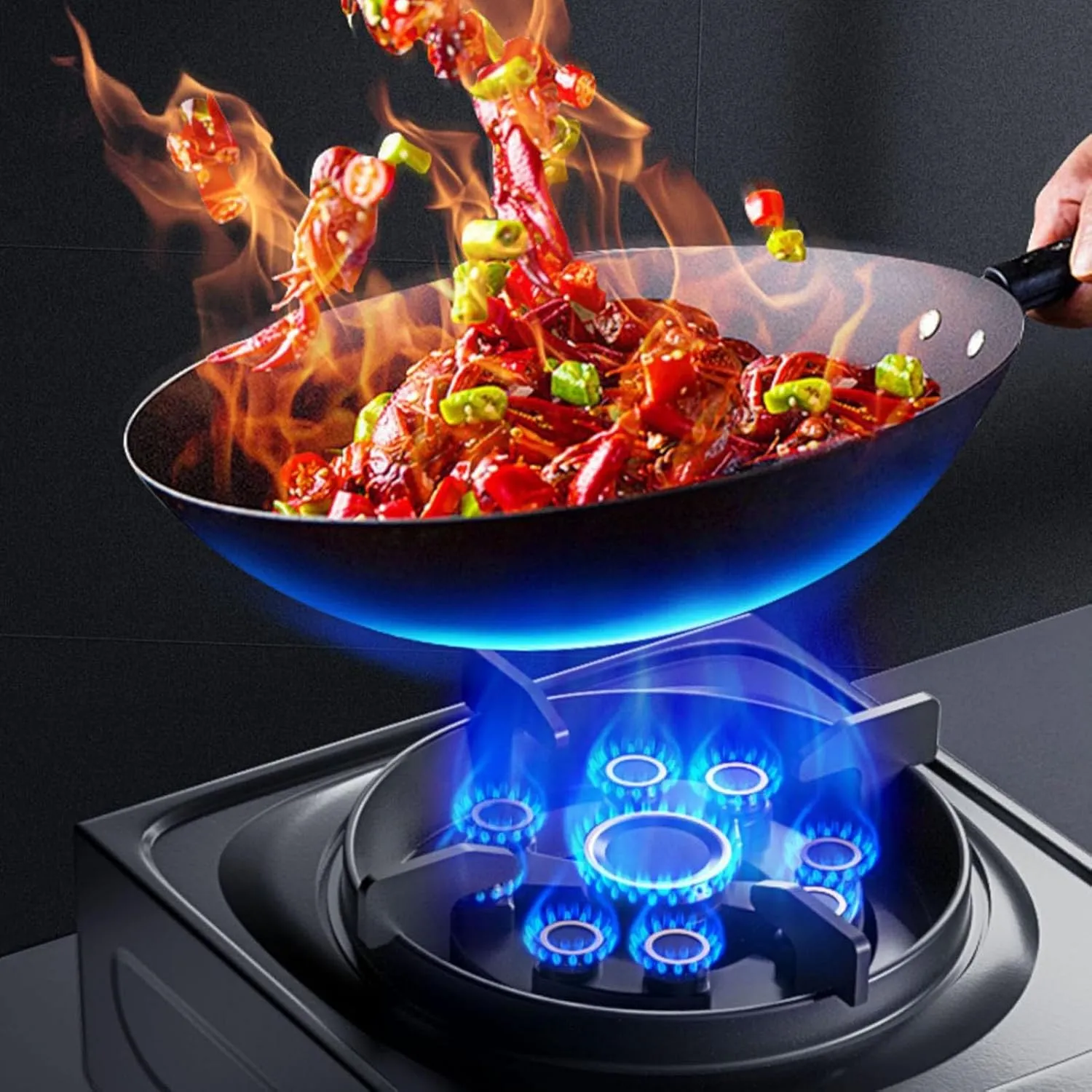 Gas Cooktop,Desktop Embedded Dual-purpose Natural Gas Liquefied Gas Furnace,1 Gas Stove with Flame Out Protection,Suitable for Outdoor Camping in Apartments(Ng)