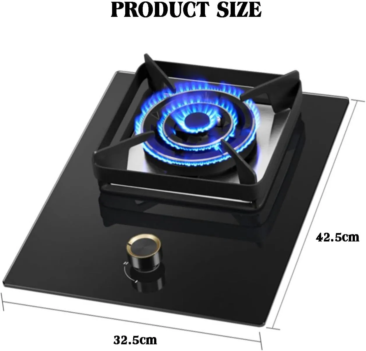Gas Cooktop,Desktop Embedded Dual-purpose Natural Gas Liquefied Gas Furnace,1 Gas Stove with Flame Out Protection,Suitable for Outdoor Camping in Apartments(Ng)