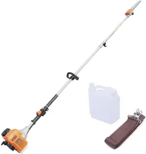 Gas Powered Pole Saw with 90.55in Pole, 52CC 2-Stroke Gasoline Engine Gasoline Chainsaw, 0.32 Gallon Tank, Adjustable Cordless Chainsaw for Tree Trimmer and Branches Pruning