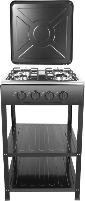 Gas Stove, 300000BTU Portable Gas Stove with Support Leg Stand and Wind Blocking Cover Adapter, Stainless Steel Manual Ignition Camping Stove 4 Burner LNG for RV, Apartment, Outdoor Cooking