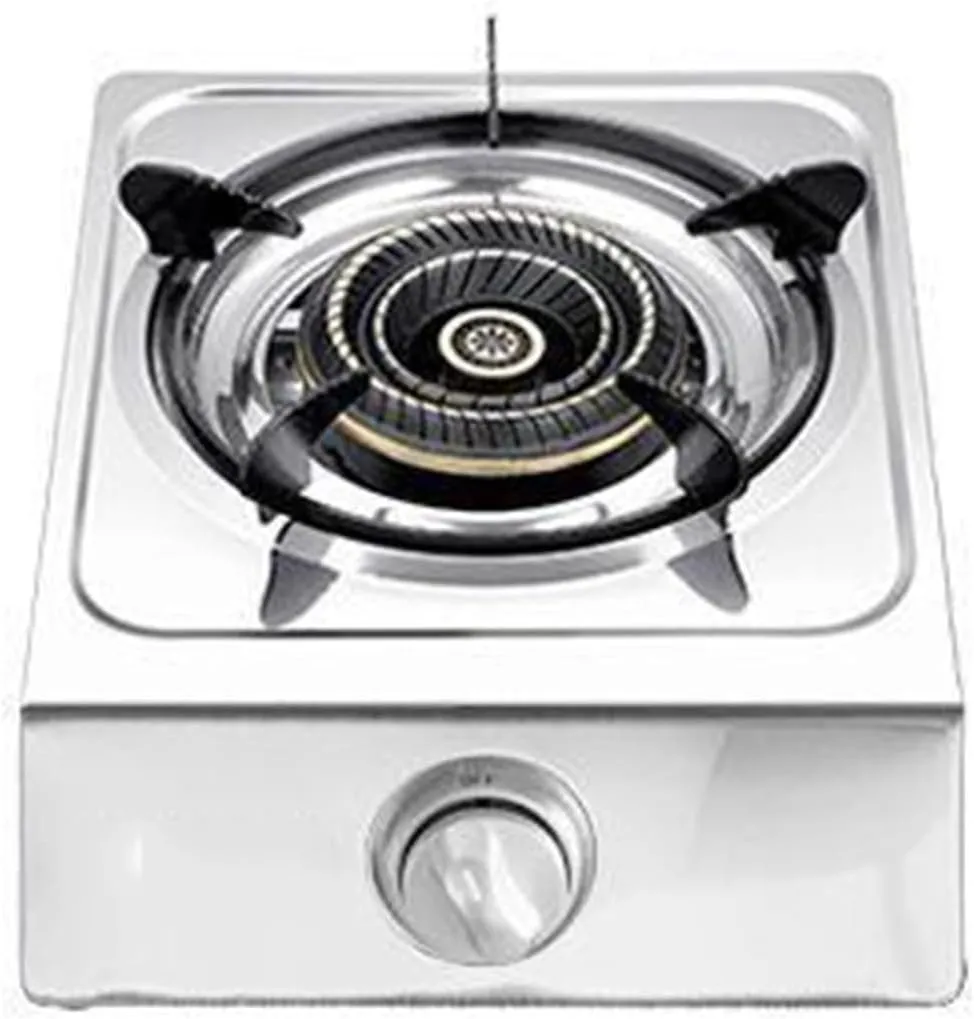 Gas Stove Portable Outdoor for Camping,Stainless Steel Efficient Tabletop Cooker Single Burner Gas Hob,for Home Camping(NG)