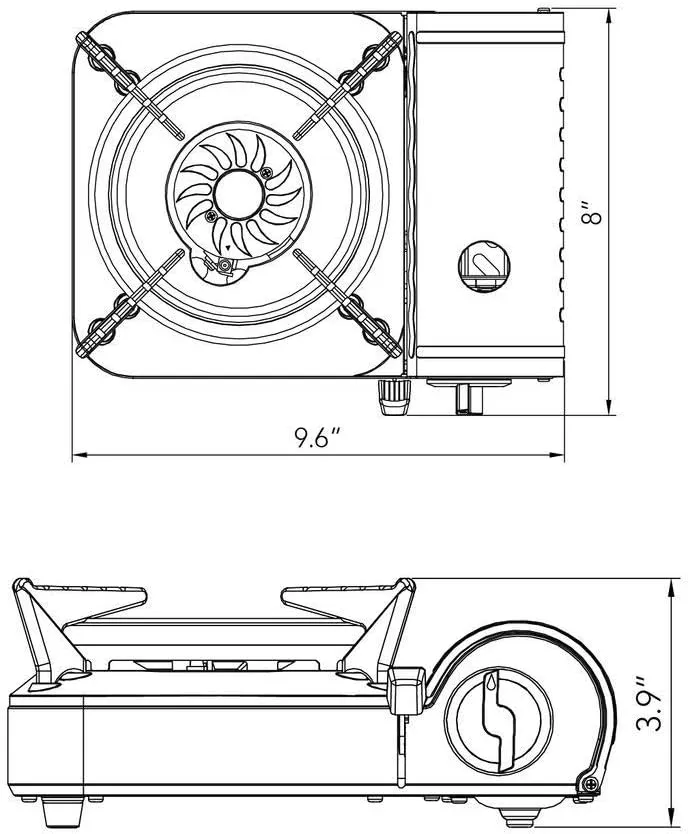 GasOne Emergency Gear Camping Mini Butane Portable Gas Stove with Carrying Case