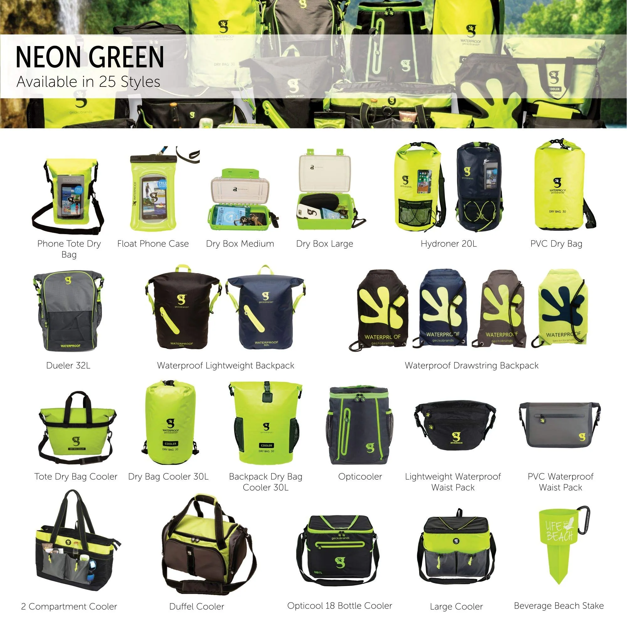 Geckobrands Dueler 32L Waterproof Backpack