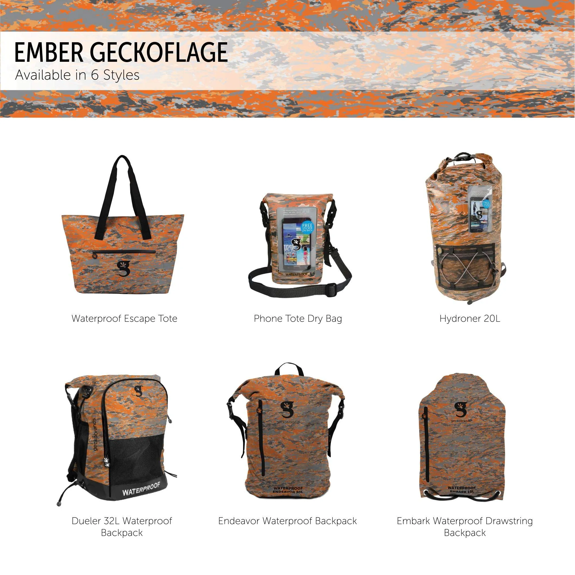 Geckobrands Dueler 32L Waterproof Backpack