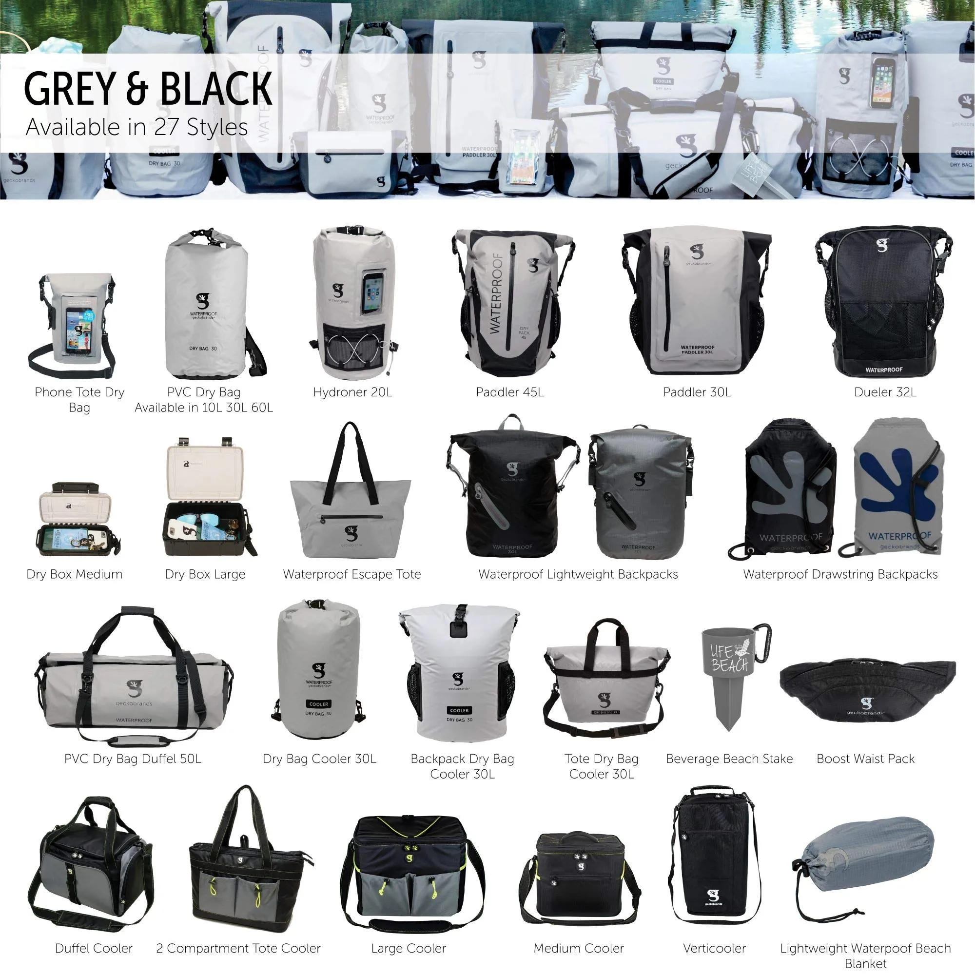 Geckobrands Dueler 32L Waterproof Backpack