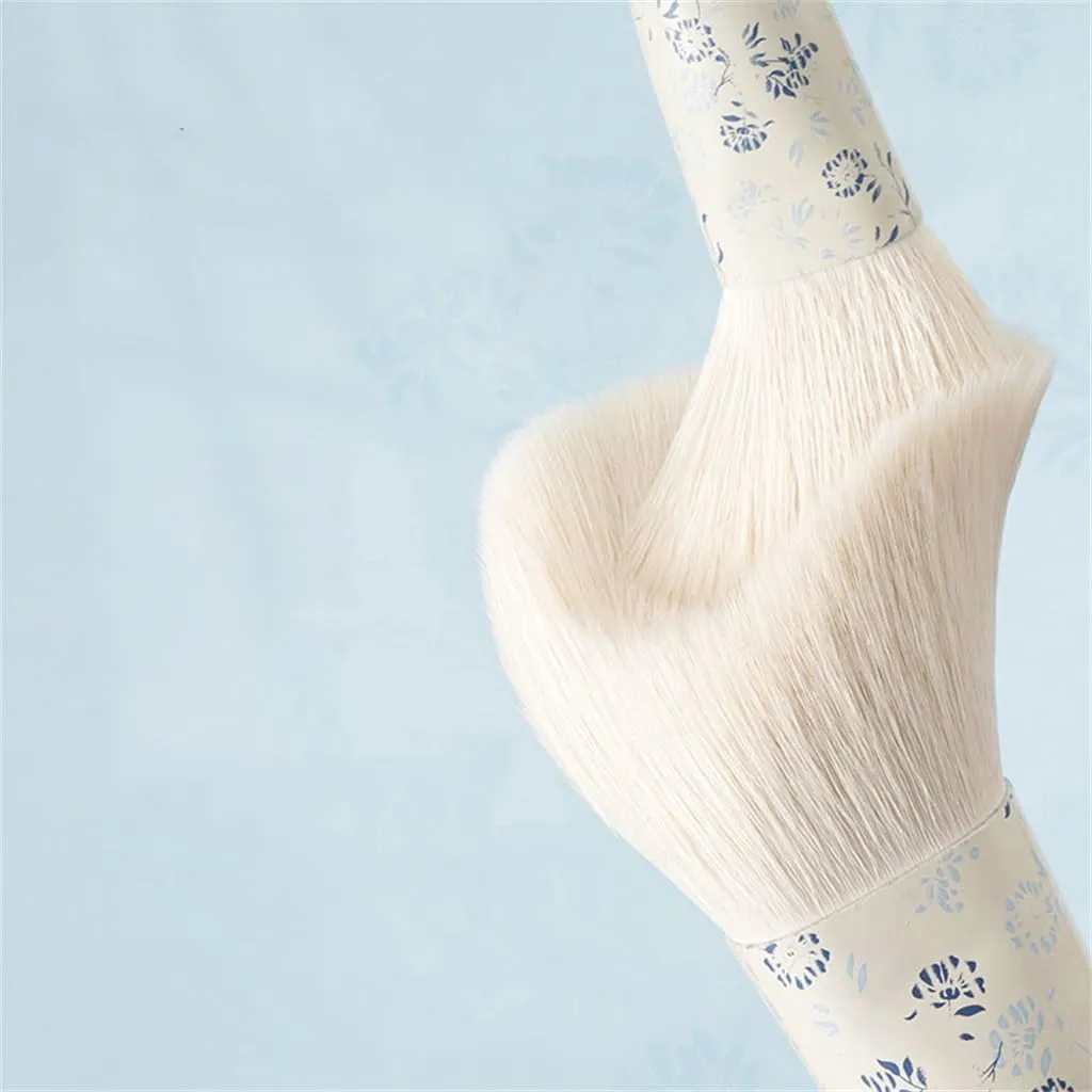 Gift Box Celadon 12pcs Long Pole Wooden Handle Makeup Brush Set Portable Eyeshadow Loose Powder Brush