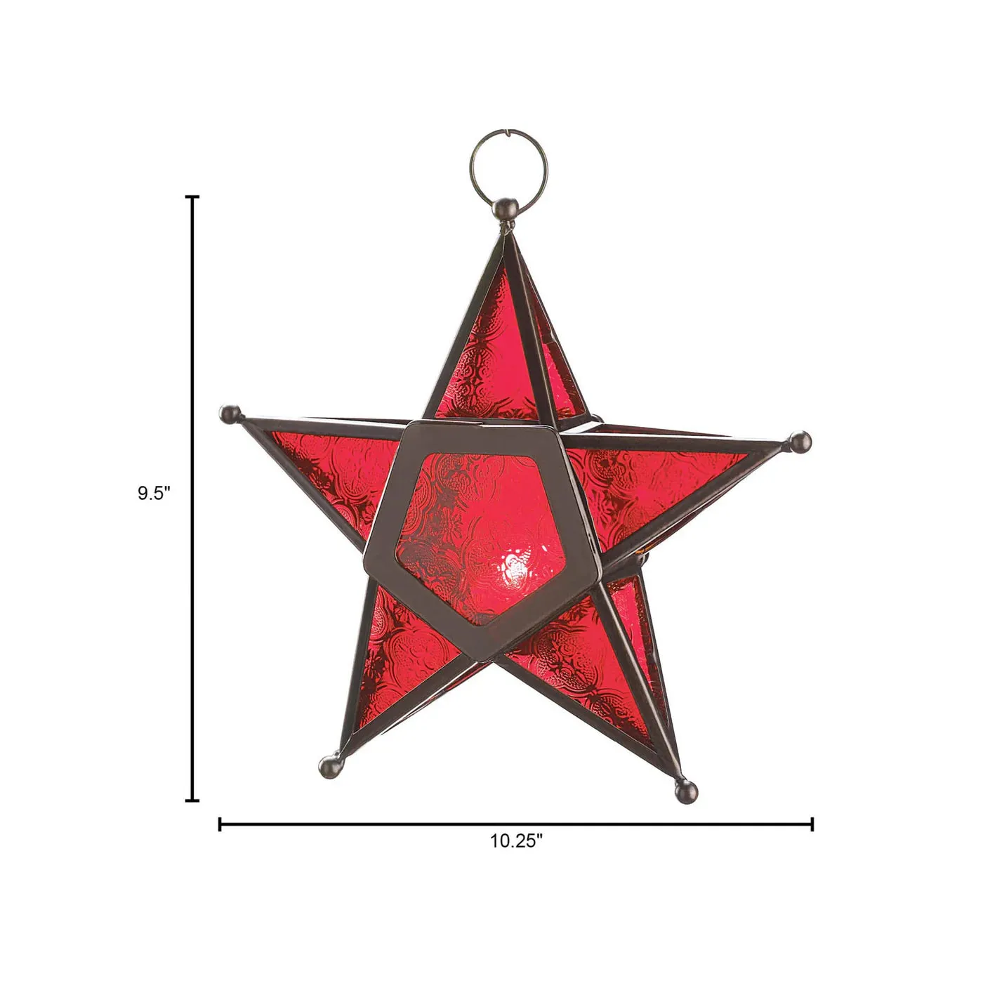 GLASS RED STAR LANTERN Secure checkout User-friendly
