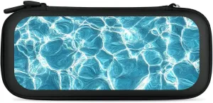 Glass Sea Water Compatible with Switch Carrying Case Hard Travel Game Bag Pouch with 15 Games Accessories