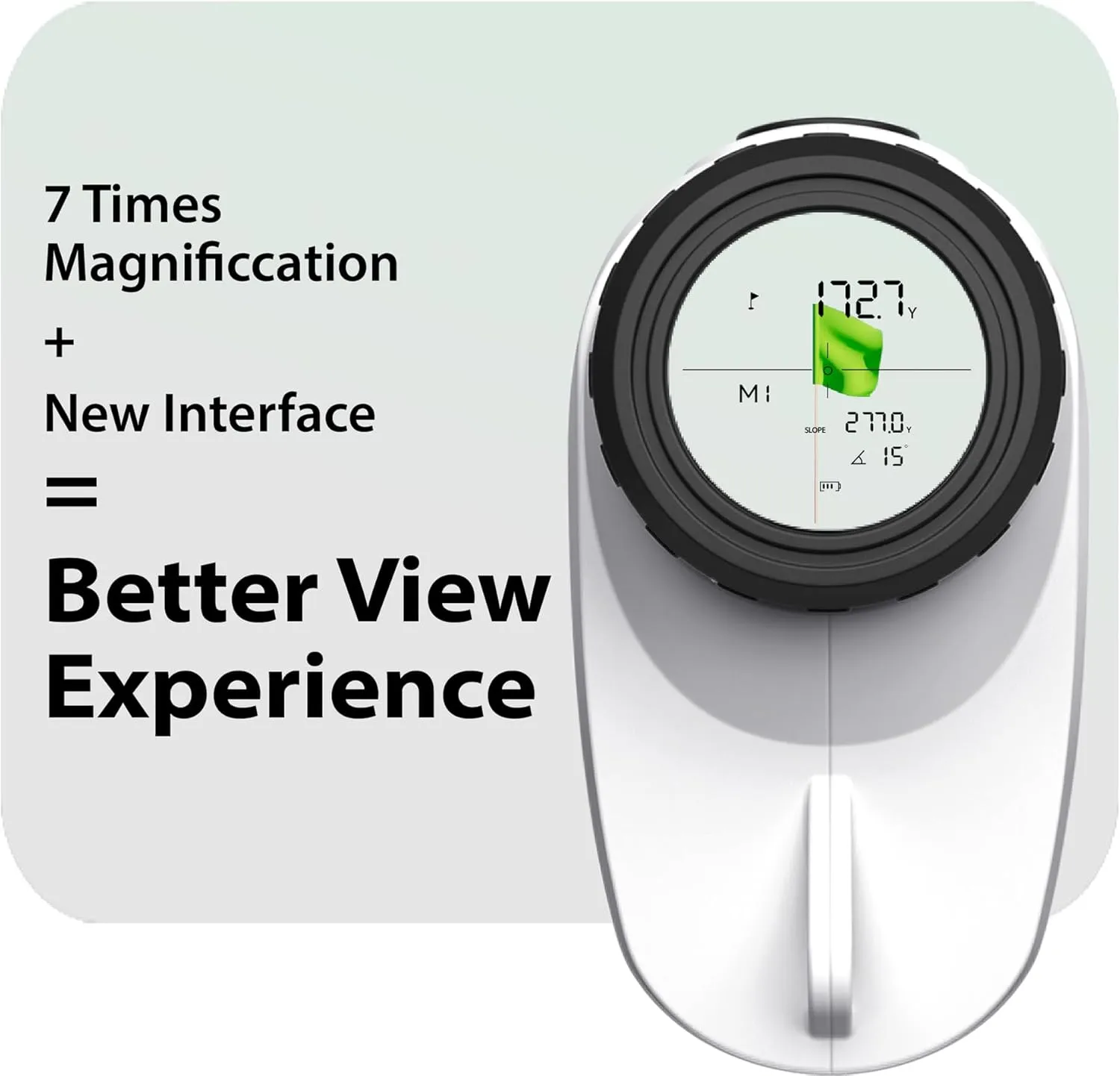 Gogogo Sport Vpro GS24 Golf & Hunting Laser Rangefinder, 7X Magnification, 1200 Yard Distance Measuring Range Finder with High-Precision Flag Pole Locking Vibration Function Slope Mode Continuous Scan