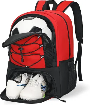 Goloni Soccer Bag, Basketball Bag with Ball Compartment & Shoe Compartment,Large Soccer Backpack for Basketball,Gym，Football