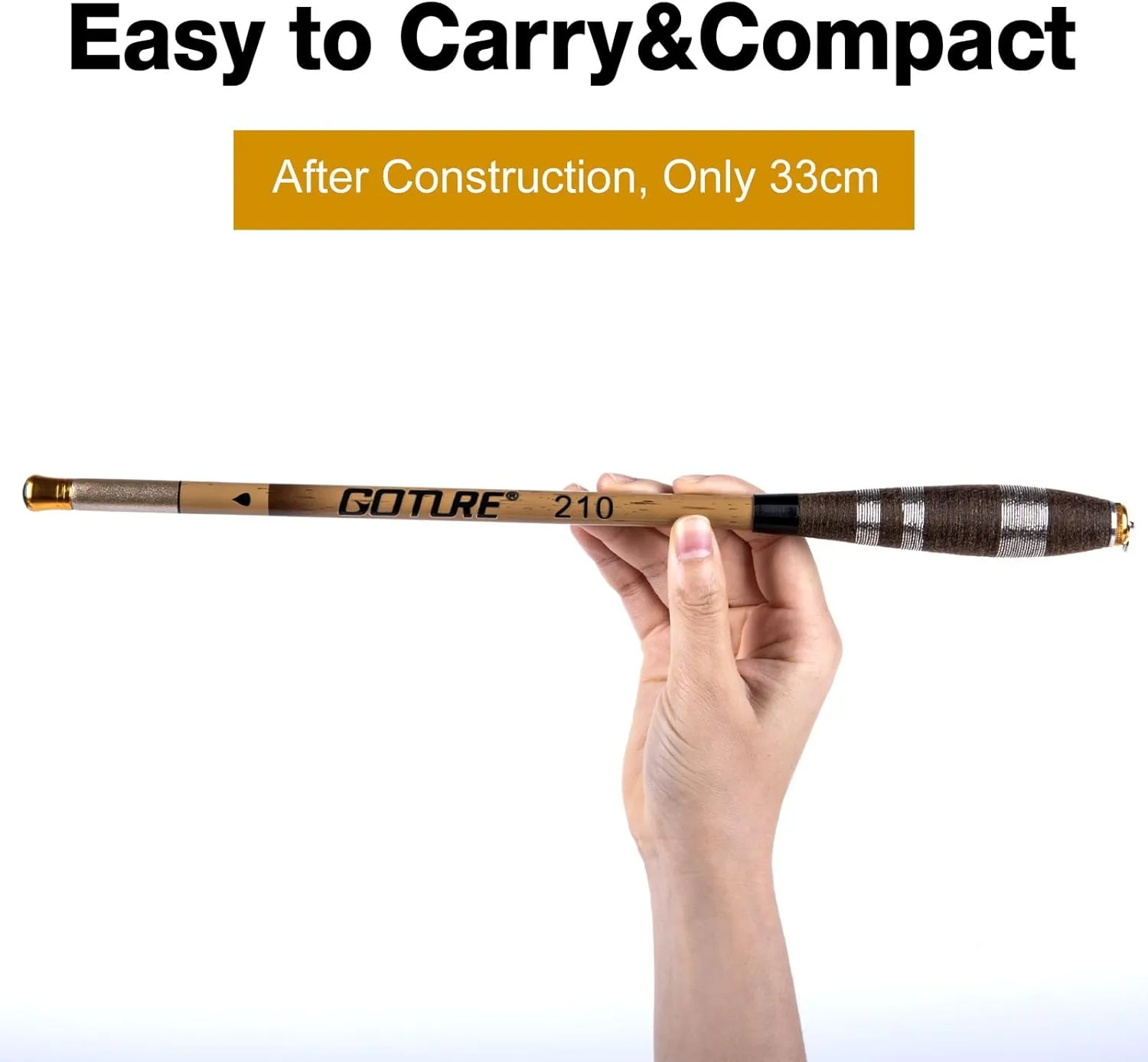 Goture Telescopic Mini Pocket Fishing Pole, Portable Fishing Hand Pole, Ultralight High Strength Stream River and Universal Lake Fishing Rod, 4 5 6 7 8 9 10 12 15FT Log Color/Pink