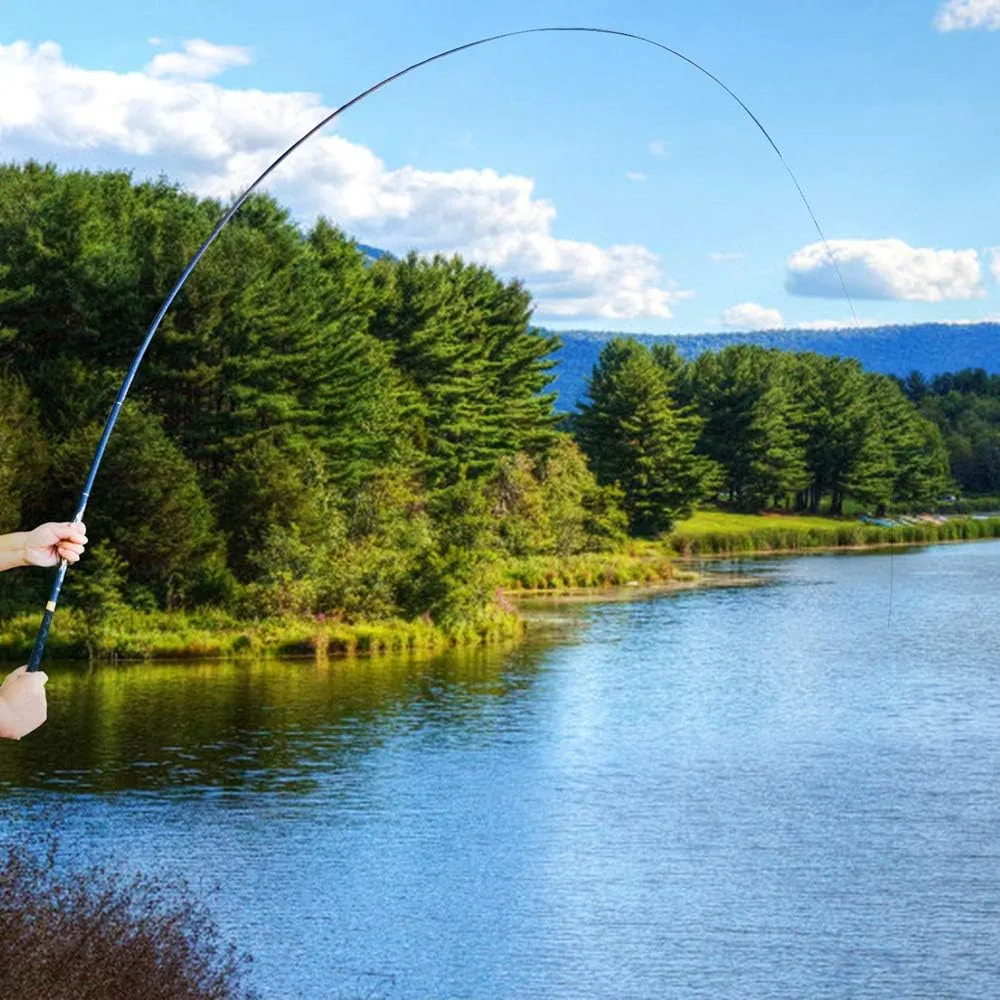 Goture//Telescopic Tenkara Fishing Rod//Ultralight Travel Fishing Rod,Portable Collapsible Bass Crappie Rod,1 Piece Carbon Fiber Inshore Stream Trout Pole 10 12 15 18 21 24 Free Tip Set(Top 3 Segment)