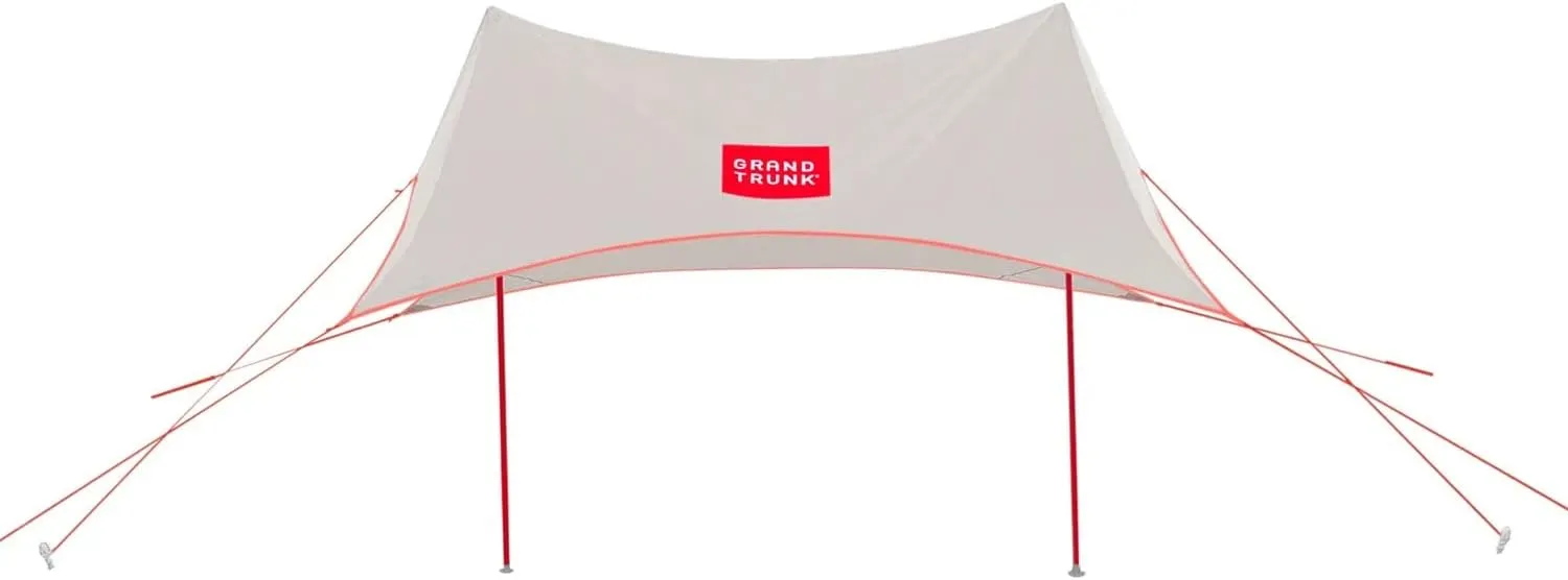 Grand Trunk Portable Beach Tent 13x13ft - Windproof Sun Shelter for Camping, Festivals & Outdoor Adventures, Packable & Lightweight (Storm)