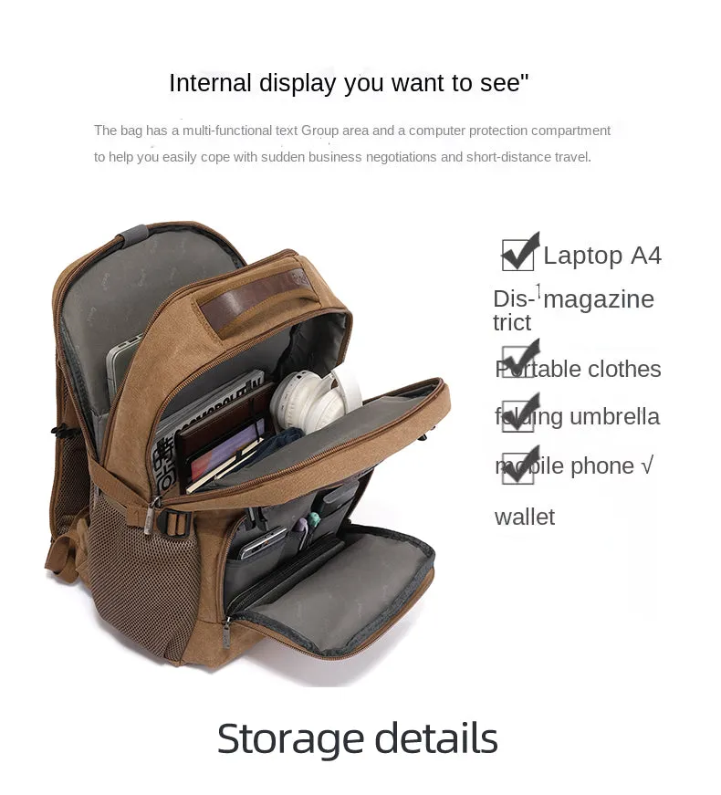 GRANT Canvas Laptop Backpack