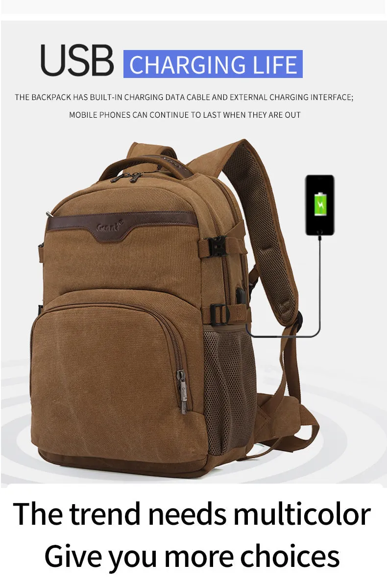 GRANT Canvas Laptop Backpack