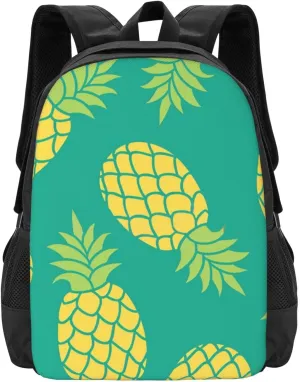 Green Pineapple Lightweight Packable Backpack Travel Casual Large Capacity Daypack Foldable Backpack For Men Women