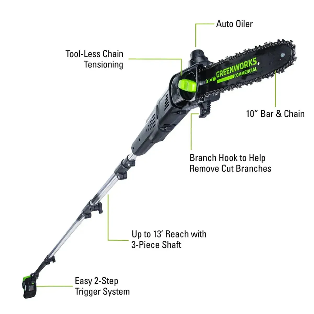 Greenworks 82V Gen II Polesaw w/ Split Shaft (Tool-Only)