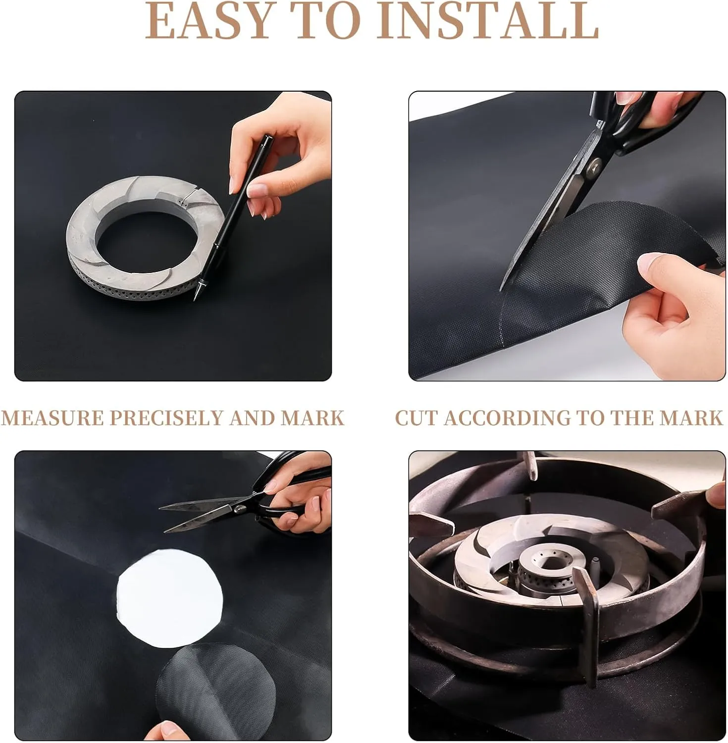 Grill Mats For Outdoor Grill, Bbq Grill Cooking Mat, Bbq Grilling Mat, Non Stick Grill Sheets 15.74" x 23.62"，6 Pack
