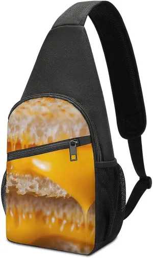 Grilled Cheese Sandwich Food Crossbody Bags for Women Men Sling Bag Casual Chest Bag Daypack for Travel Sport Hiking