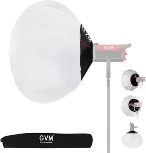 GVM Lantern Softbox Soft Light Modifier, 33inch, Quick-Setup Quick-Folding GVM Light Upgraded for GVM SD200B SD300B SD400B SD500B SD650B and Other Bowens Mount Light