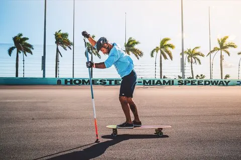 Hamboard / SUP Skate Race Pole 5'8"-6'2" (LG)