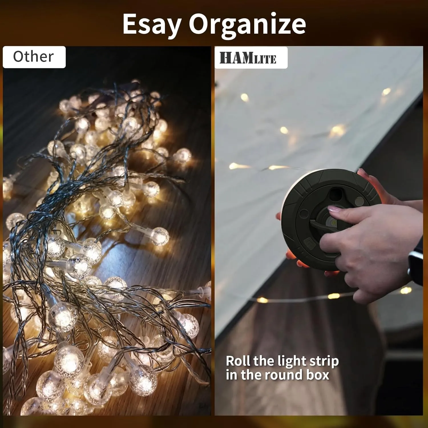 HAMLITE Camping Light String, 3 in 1 Camping Light Rechargeable(29.5Ft), RGB Portable Outdoor String Lights, Durable Tent Fairy Lights, USB Camp Lights for Camper, Tent, RV, Hiking Multi-Modes