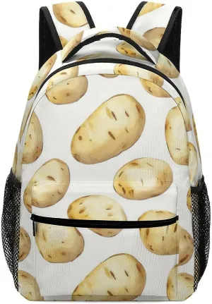 Hand-Drawn Potato Potatoes Travel Backpack Lightweight Shoulders Bag Laptop Daypack for Work Office