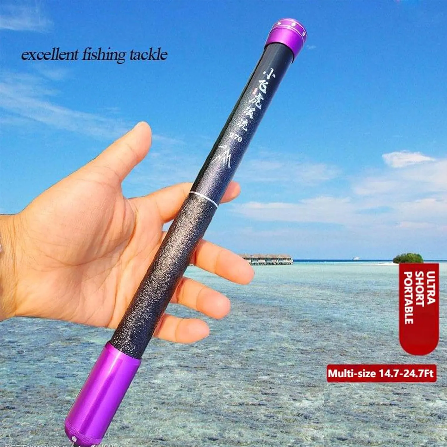 Hand Pole Carbon Fiber Telescopic Fishing Rod Portable Ultralight Fishing Tenkara Rod Collapsible Bass Crappie Full Kit Fishing Pole All Waters Bamboo Fishing Pole